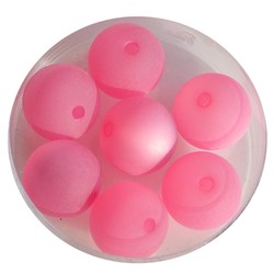 Polariskraal Roze. Mat 12mm. Rond.