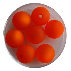 Polaris bead 12mm Orange Mat. Around.