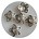 Bead Cap 12mm explodierte. Silberfarben