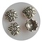 Bead Cap 10mm spherical shape. Silver-colored