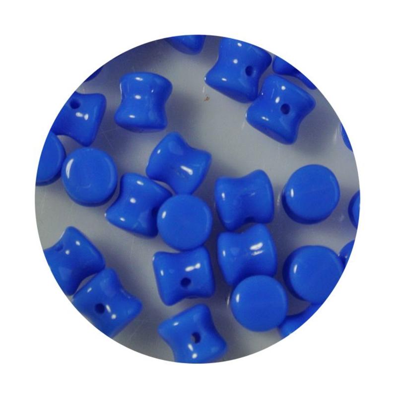 Pelletbead Hemelblauw 4x6mm. Tsjechisch Per 10 stuks voor