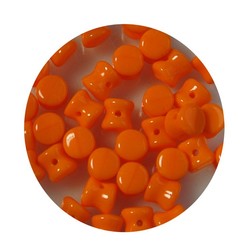 Pelletbead Orange 4x6mm. Czech Per 10 pieces for