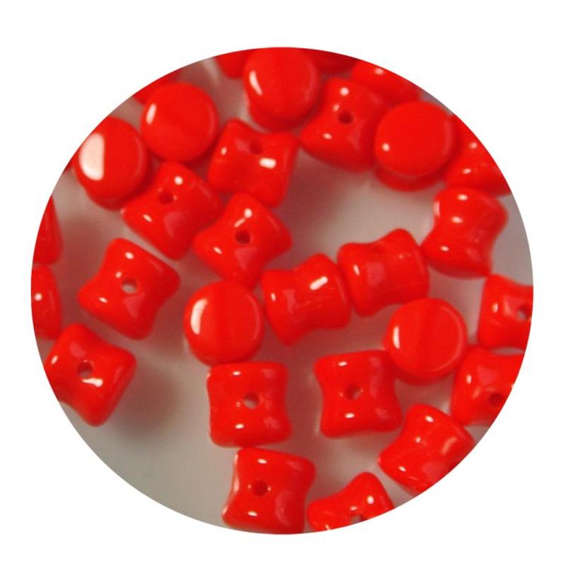 Pelletbead Red 4x6mm. Tschechische Pro 10 Stücke für