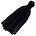 Brush. 30mm Länge schwarz