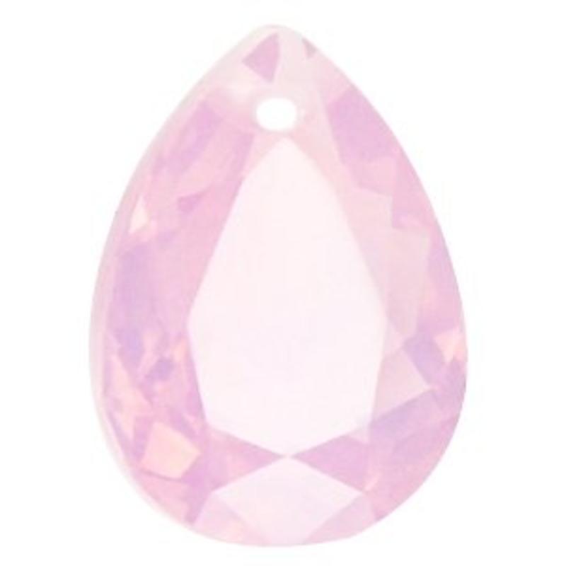 Facetgelepen tropfenförmigen Anhänger 18x25mm Rose Opal