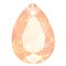 Facetgelepen teardrop-shaped pendant 18x25mm Lt Peach Opal