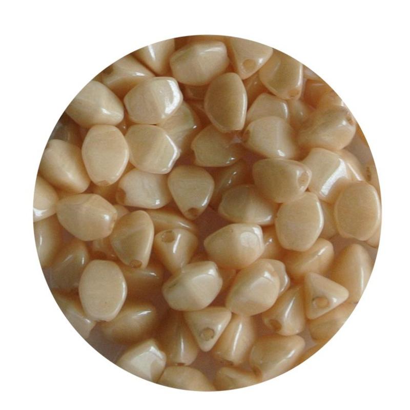 Pinch Bead. 3x5mm. Pearly champagne