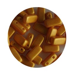 2 hole Prismabead 4x8mm Pastel Goldshine Yellow