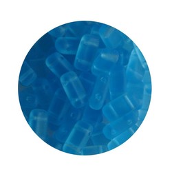 2 hole Prismabead 4x8mm Mat Aqua