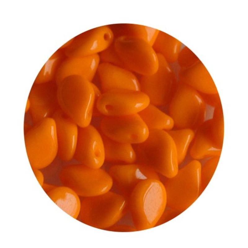 Pip Bead. 5x7mm. Opaque oranje 20 stuks voor