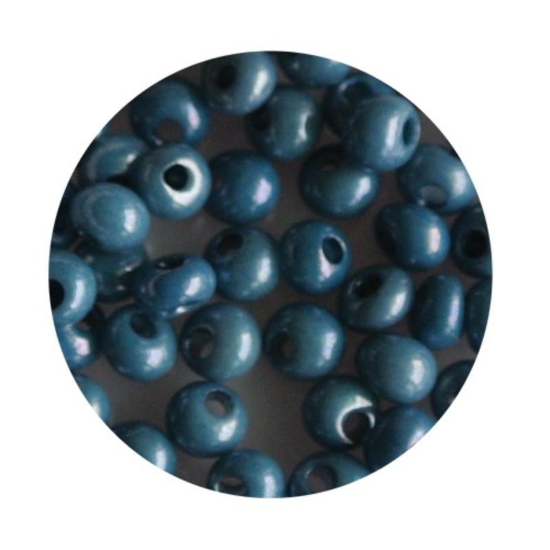 Preciosa drop beads 5/0 blue lustered about 25 grams for