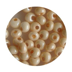 Preciosa drop beads 5/0 champagne lustered about 25 grams for