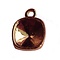 Hanger Vierkant. 12x15mm. voor 1x steen 4470-10mm. Zware Plating. Rosegoudkleurig
