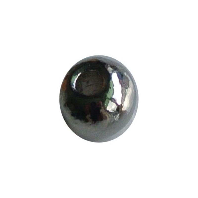 Metallperle rund 7,5 mm. Silber.