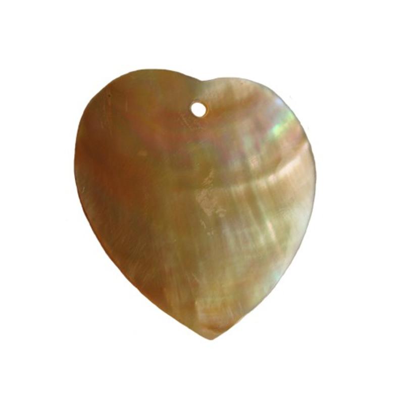 Heart pendant made of shell 32mm.