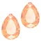 Facetgelepen drop-shaped pendant 10x14mm Peach Opal