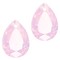 Facetgelepen Drop-shaped Pendant 10x14mm Rose Opal