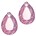 Facetgelepen Teardrop-Anhänger 10x14mm Cyclamen Opal