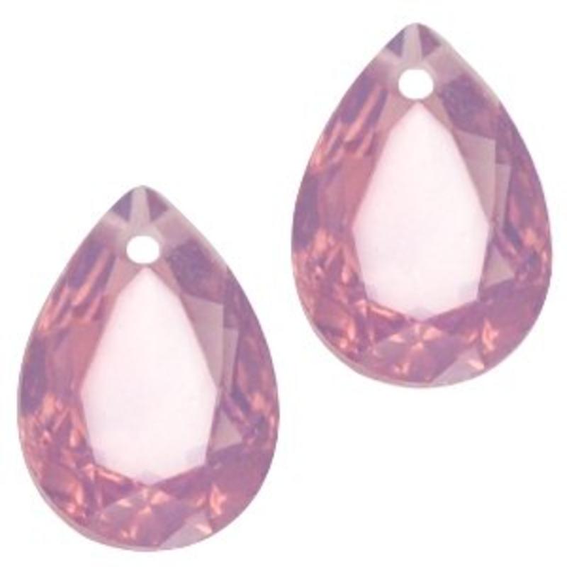 Facetgelepen Teardrop-Anhänger 10x14mm Cyclamen Opal