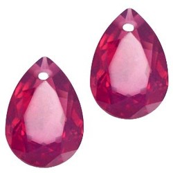 Facetgelepen Teardrop-Anhänger 10x14mm Fuchsia Opal