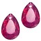 Facetgelepen drop-shaped pendant 10x14mm Fuchsia Opal