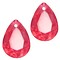 Facetgelepen Teardrop-Anhänger 10x14mm Rose Red Opal