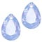 Facetgelepen Drop-shaped Pendant 10x14mm Sapphire Blue Opal