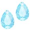 Facetgelepen Teardrop-Anhänger 10x14mm Aqua Blue Opal