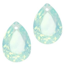 Facetgelepen Teardrop-Anhänger 10x14mm Lt. Grün Türkis Opal