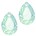 Facetgelepen druppelvormige hanger 10x14mm Lt. Green Turquoise Opal