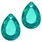 Facetgelepen drop-shaped pendant 10x14mm Emerald
