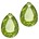 Facetgelepen Teardrop-Anhänger 10x14mm Olivine Grün