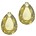 Facetgelepen drop-shaped pendant 10x14mm Khaki Green Opal
