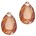 Facetgelepen Teardrop-Anhänger 10x14mm Dunkel Topas Opal