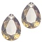 Facetgelepen Druppelvormige Hanger 10x14mm Lt Col Topaz Opal
