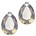 Facetgelepen drop-shaped pendant 10x14mm Col Topaz Opal