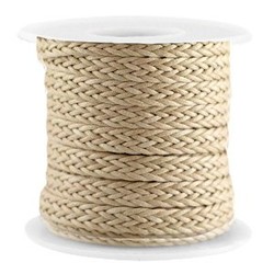 Macrame verknotet Wachsschnur 7mm breit Khaki 00.50 pro Meter