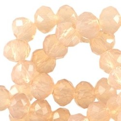 Polished Rondelle 3x4mm Light Peach Opal 10 for