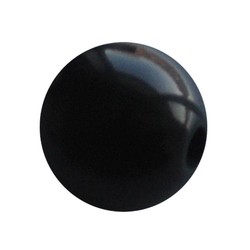 Polaris Perle schwarz glänzend 14mm. Rund.
