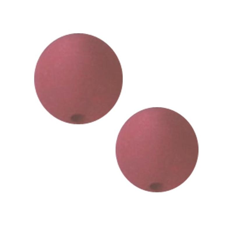 Polaris Perle 10mm matte Licht Rotwein