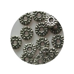 Metallperle Spacer 9mm Silber.