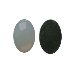 Flatback Acryl 13x18mm. Oval White Opal. (Für Schrank 27.504,03)