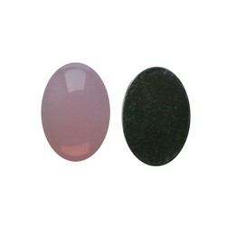 Plaksteen Acryl 13x18mm. Ovaal Roze Opal. (voor kastje 27504.03)