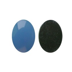Flatback Acryl 13x18mm. Oval Blue Opal. (Für Schrank 27.504,03)
