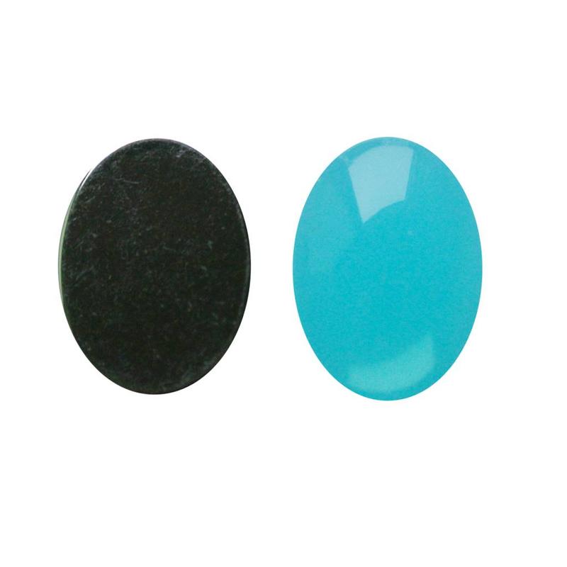 Flatback Acrylic 13x18mm. Aqua Oval Opal. (For cabinet 27504.03)
