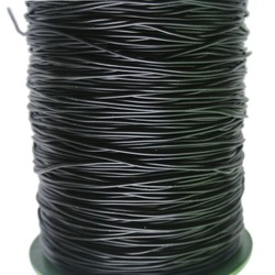 Rubber Cord 1mm black per meter