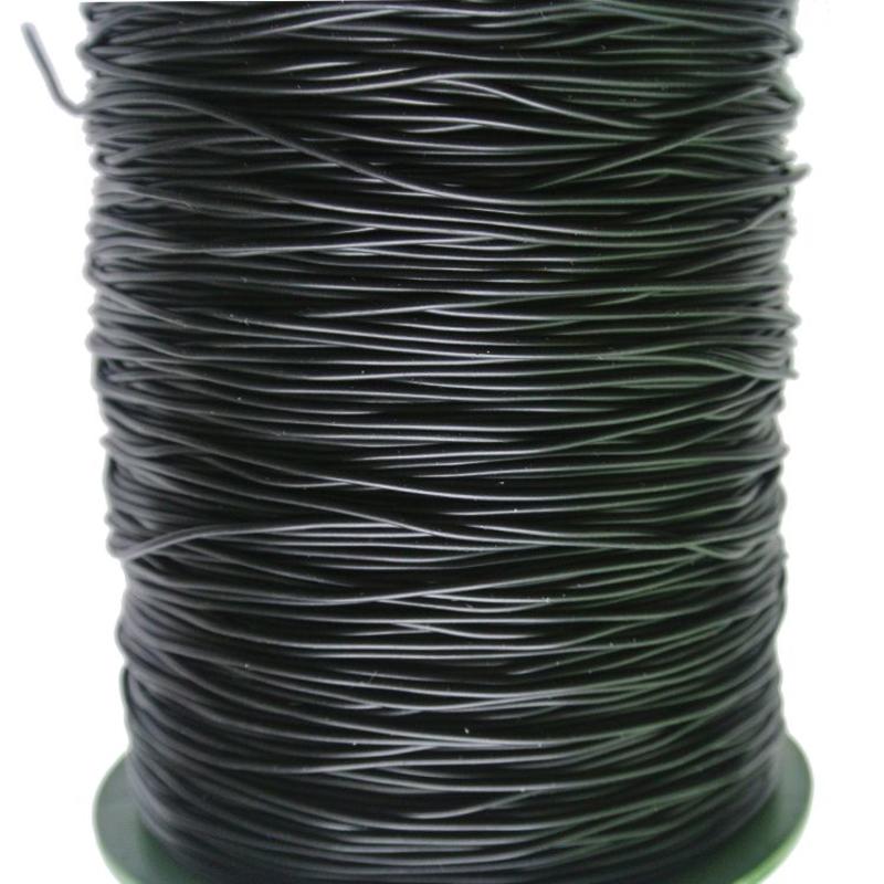 Rubber Cord 1mm black per meter