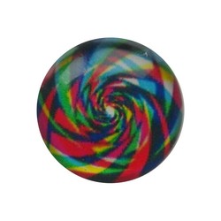 Cabochon Glas mit Platte auf der Rückseite um 12mm Regenbogen