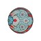 Cabochon Glas met plaatje aan de achterkant Rond 12mm retro aqua