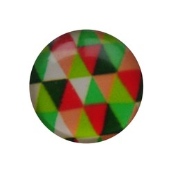 Cabochon Glass with plate at the back 12mm round retro green